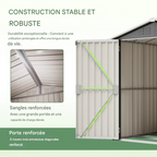 Abri de Jardin en métal - 185 x 172 x 129cm