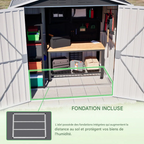 Abri de Jardin en métal - 185 x 172 x 129cm